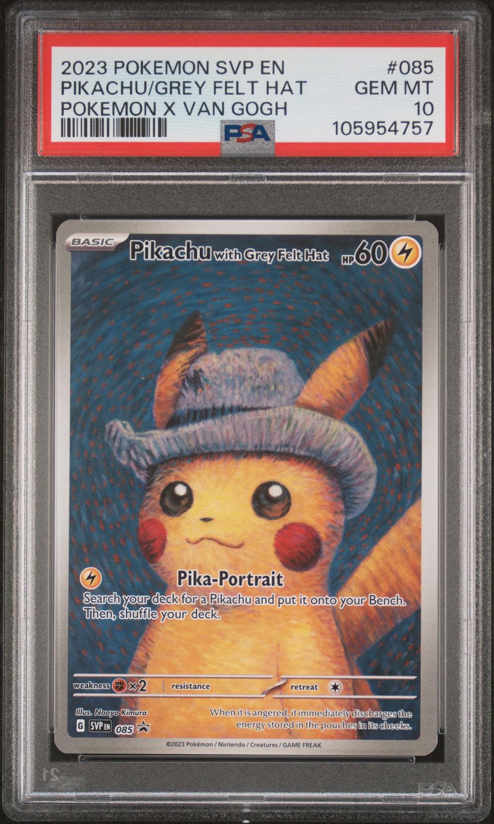 2023 Pikachu With Grey Felt Hat - Pokémon Pokémon Svp EN-SV Black